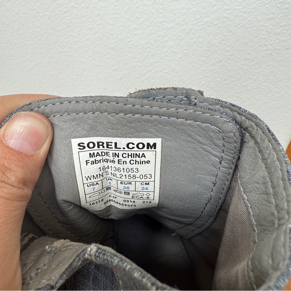 Sorel Major Carly Leather Combat Boots Size 7 - Picture 6 of 7